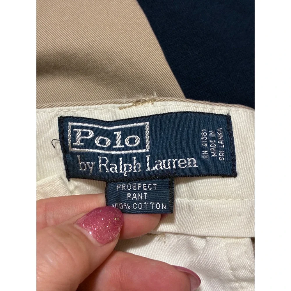 Polo Ralph Lauren Prospect Pant Mens 38x34 Tan Khaki Cotton Chino Straight Leg